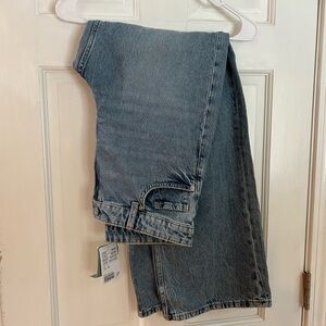 Divided Medium Blue High-Waist Wide Jeans